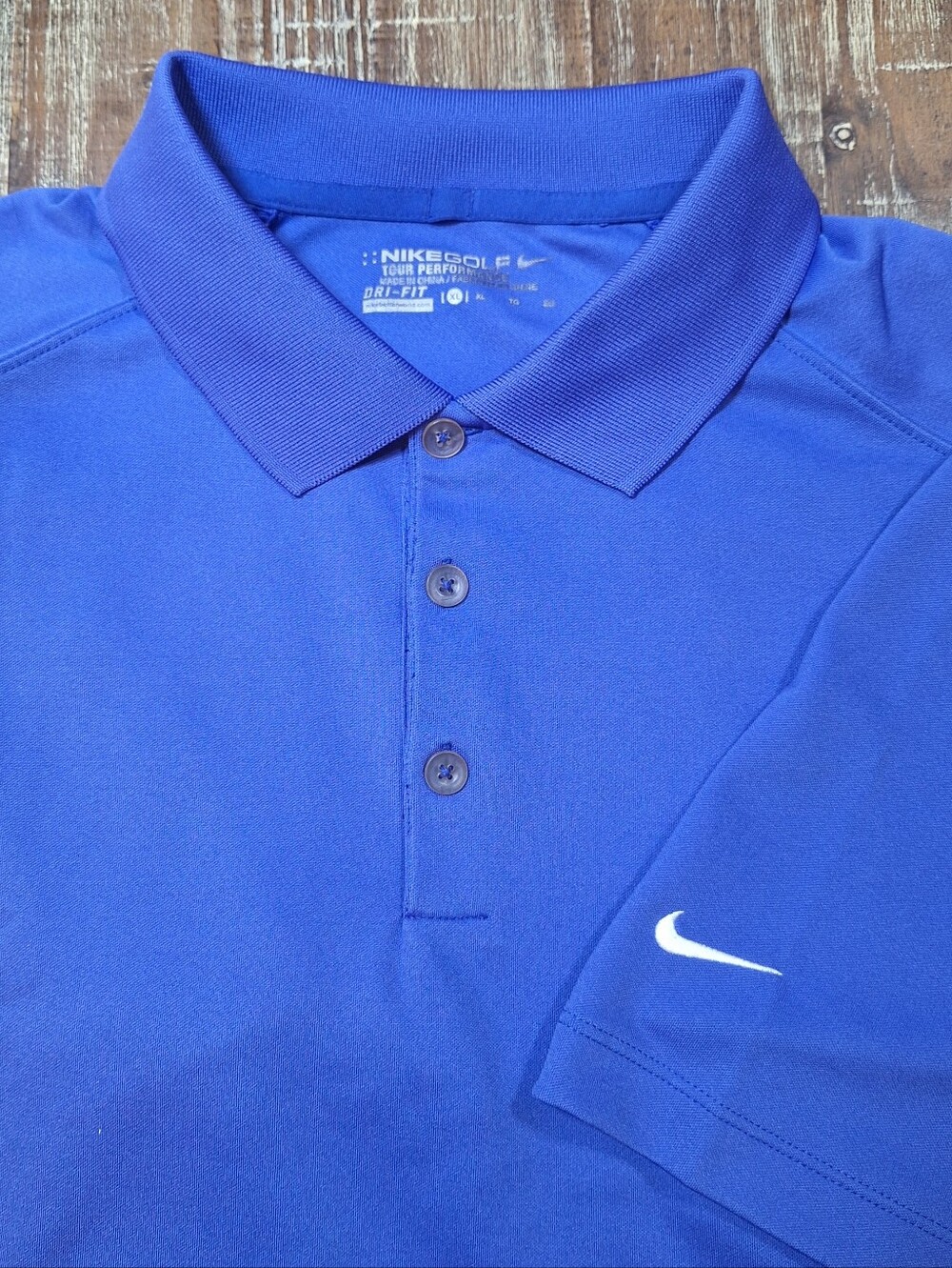 Nike Golf Tour Performance Dri-Fit Men's XL Bright Purple Polo Shirt With Swoosh